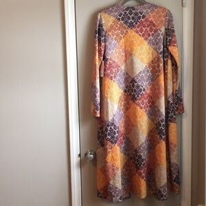 NEW Patchwork Yellow, Orange and Purple LuLaRoe Sarah Cardigan Duster - S
